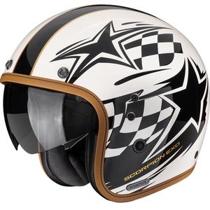 Kask motocyklowy otwarty Scorpion Belfast II Flagstone kremowo-czarny