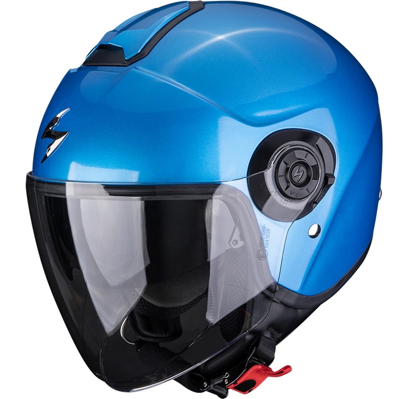 Kask motocyklowy otwarty Scorpion EXO-CITY II Solid metaliczny niebieski