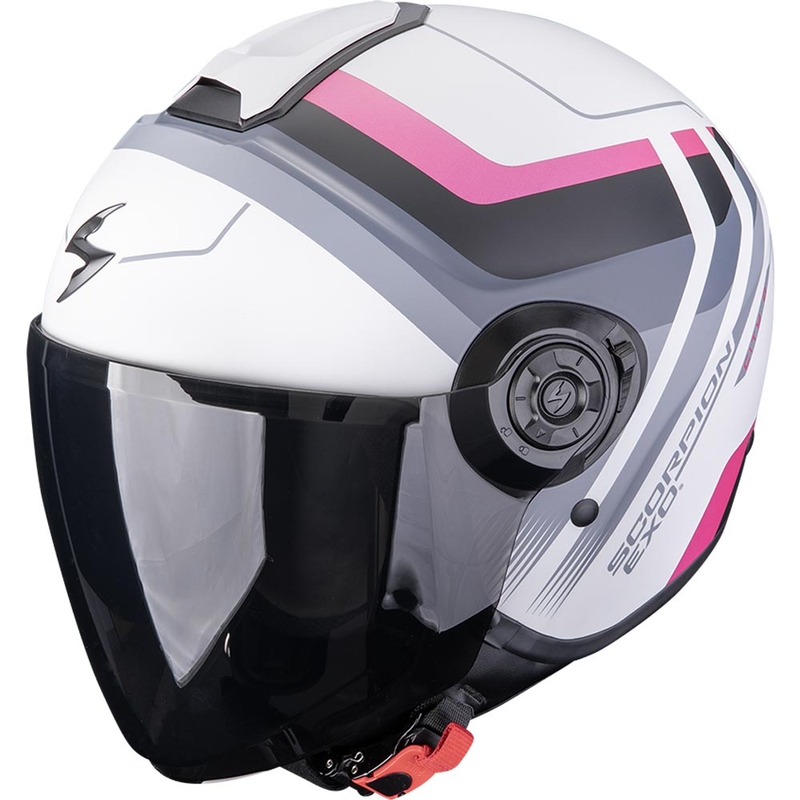 Kask motocyklowy otwarty Scorpion EXO-CITY II Sport matowo-szaro-różowy