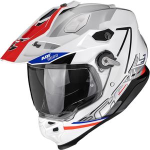Kask enduro Scorpion ADF-9000 Air Summit biało-czerwono-srebrny