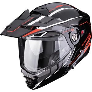 Kask motocyklowy enduro Scorpion ADX-2 Walt czarno-srebrno-czerwony