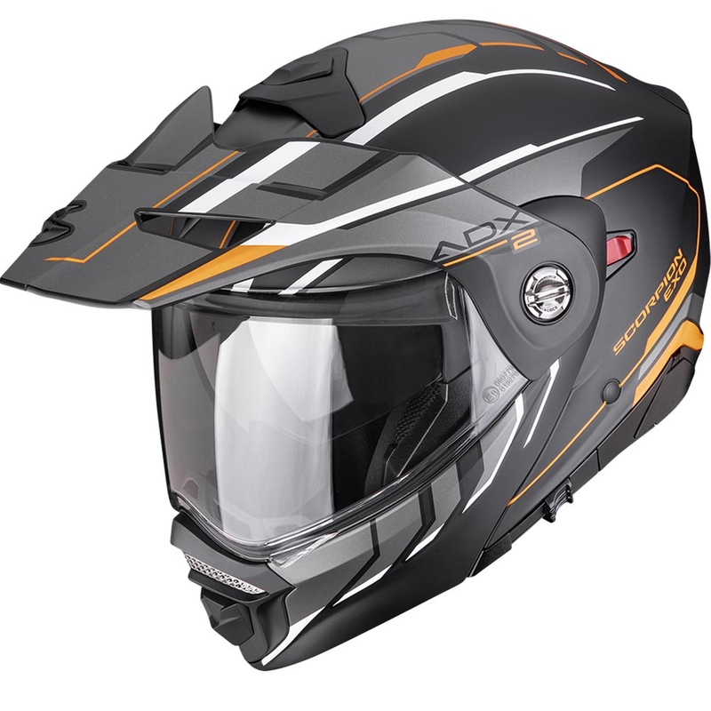 Kask motocyklowy enduro Scorpion ADX-2 Walt matowy czarno-pomarańczowy