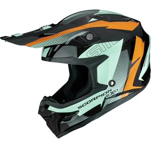 Kask motocrossowy Scorpion SMX-10 Speed czarno-pomarańczowo-zielony