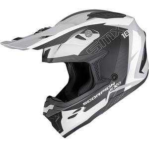 Kask motocrossowy Scorpion SMX-10 Speed matowy szaro-czarno-biały