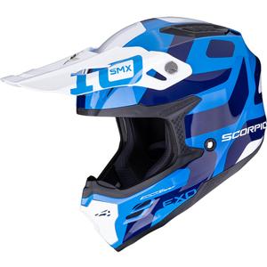 Kask motocrossowy Scorpion SMX-10 Leap niebiesko-biały