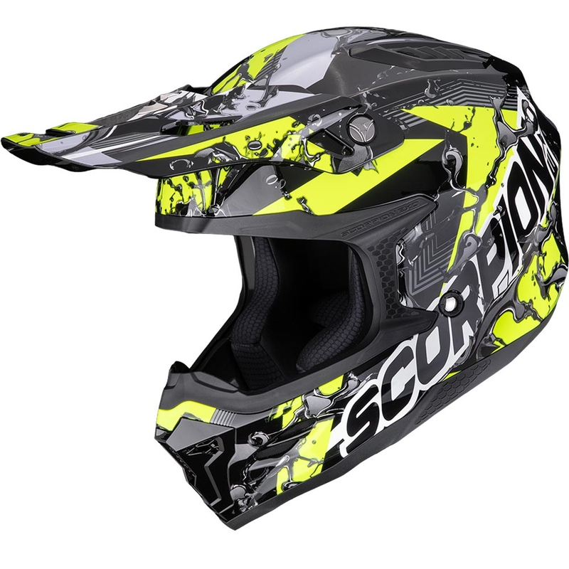 Kask motocrossowy Scorpion SMX-10 Gasoline czarno-żółty