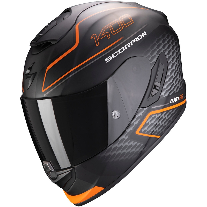 Integralny kask motocyklowy Scorpion EXO-1400 Air Galaxy czarno-pomarańczowy wyprzedaż