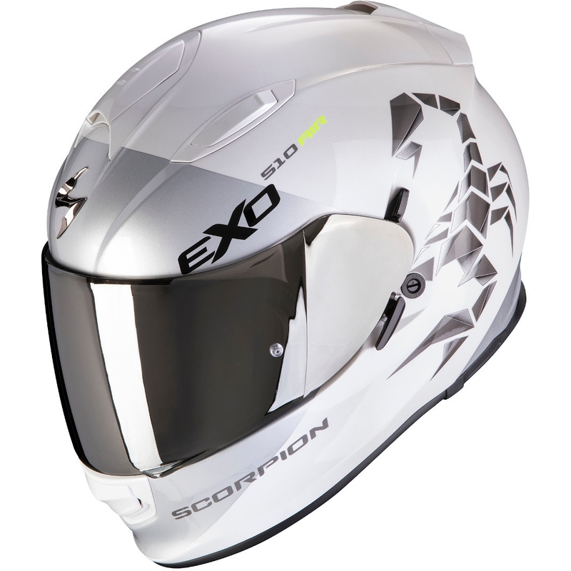 Integralny kask motocyklowy Scorpion EXO-510 Air Pique biało-srebrny