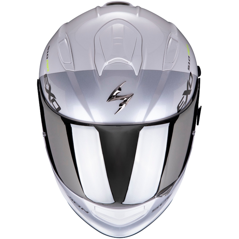 Integralny kask motocyklowy Scorpion EXO-510 Air Pique biało-srebrny