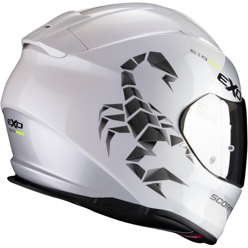 Integralny kask motocyklowy Scorpion EXO-510 Air Pique biało-srebrny