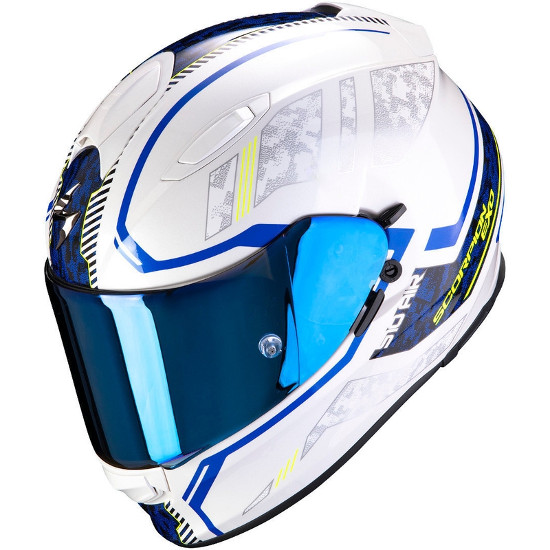 Integralny kask motocyklowy Scorpion EXO-510 Air Occulta biało-niebieski wyprzedaż