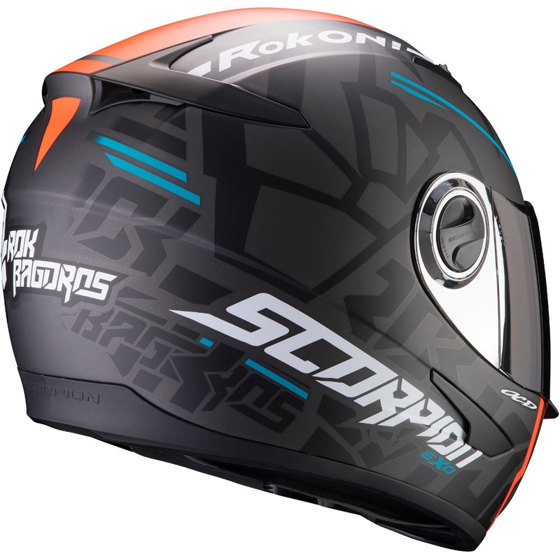 Integralny kask motocyklowy Scorpion EXO-490 Rok Replica II Bagoros czarno-pomarańczowy wyprzedaż