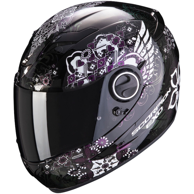 Integralny kask motocyklowy Scorpion EXO-490 Divina czarno-fioletowy wyprzedaż