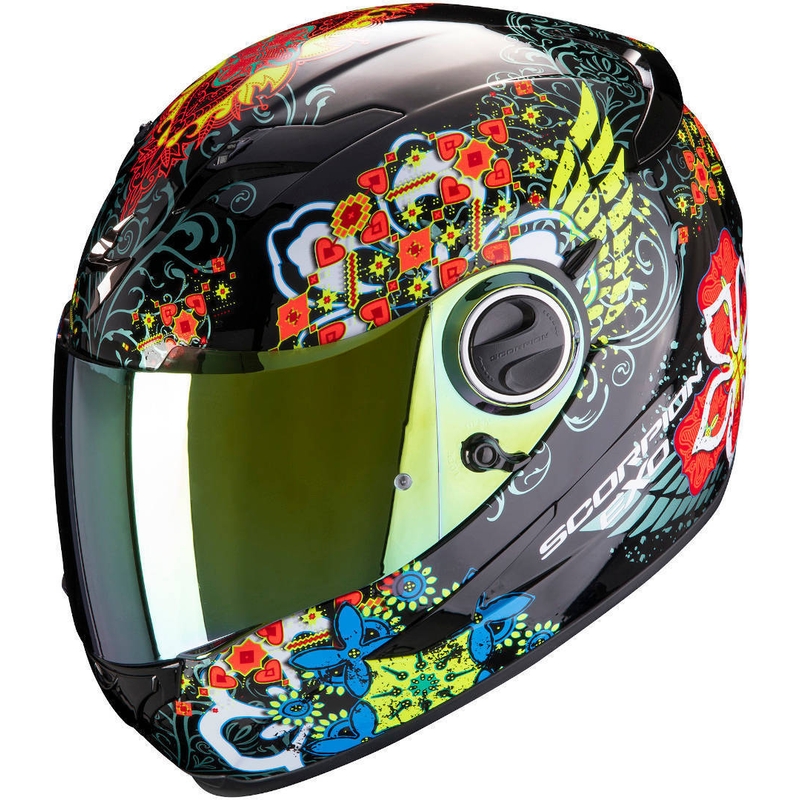 Integralny kask motocyklowy Scorpion EXO-490 Divina czarno-czerwono-niebieski wyprzedaż