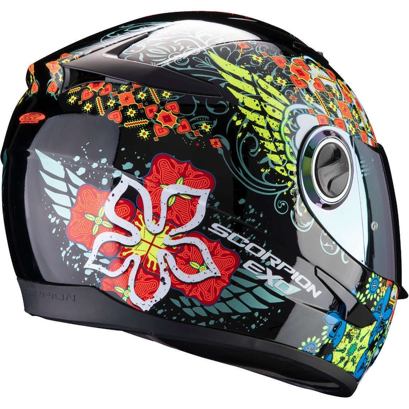 Integralny kask motocyklowy Scorpion EXO-490 Divina czarno-czerwono-niebieski wyprzedaż