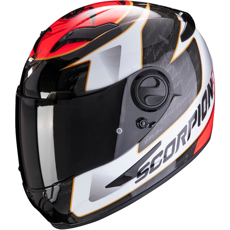 Integralny kask motocyklowy Scorpion EXO-490 Tour czarno-bialo-czerwony wyprzedaż