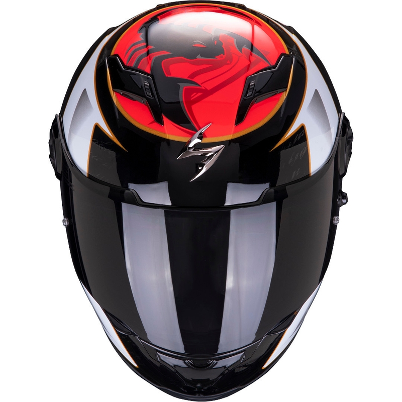Integralny kask motocyklowy Scorpion EXO-490 Tour czarno-bialo-czerwony wyprzedaż