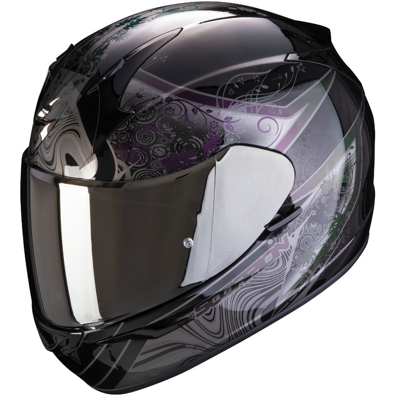 Integralny kask motocyklowy Scorpion EXO-390 Clara czarno-srebrny wyprzedaż