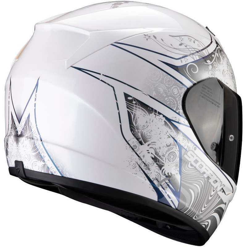 Integralny kask motocyklowy Scorpion EXO-390 Clara biało-srebrny