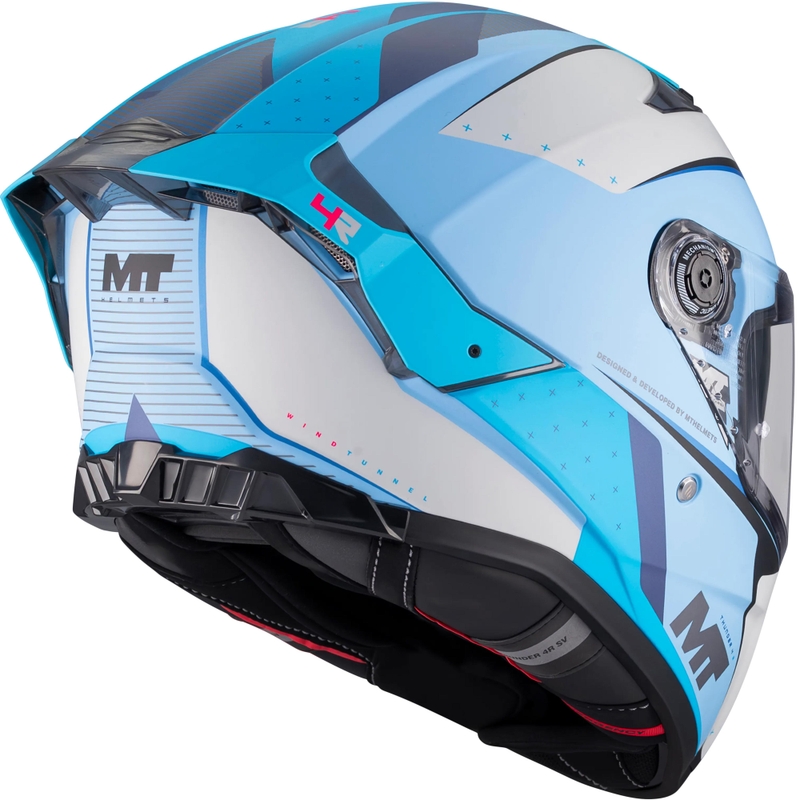 Kask motocyklowy integralny MT Thunder 4 R SV Wind Tunnel C7 matowy niebiesko-szary