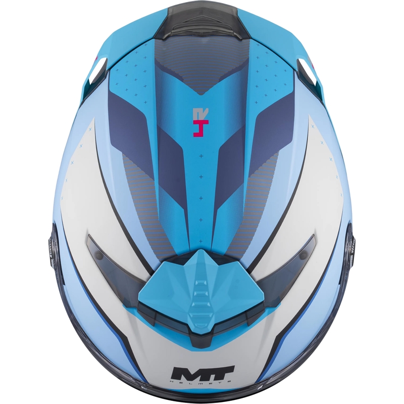 Kask motocyklowy integralny MT Thunder 4 R SV Wind Tunnel C7 matowy niebiesko-szary
