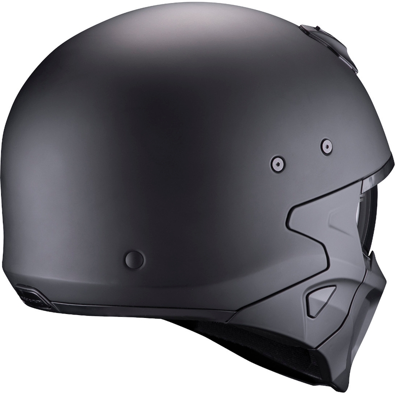 Otwarty kask z maską Scorpion COVERT-X Solid czarny matowy