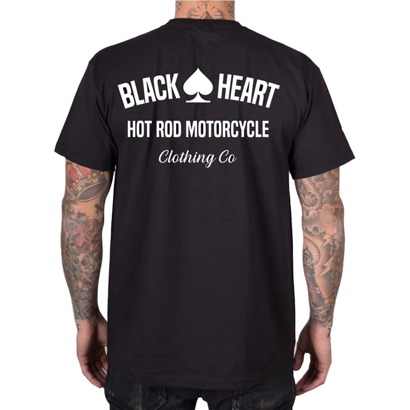 Koszulka motocyklowa Black Heart Hot Rod w kolorze czarnym