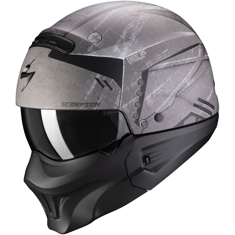 Kask motocyklowy Scorpion EXO-COMBAT EVO Incursion srebrno-czarny