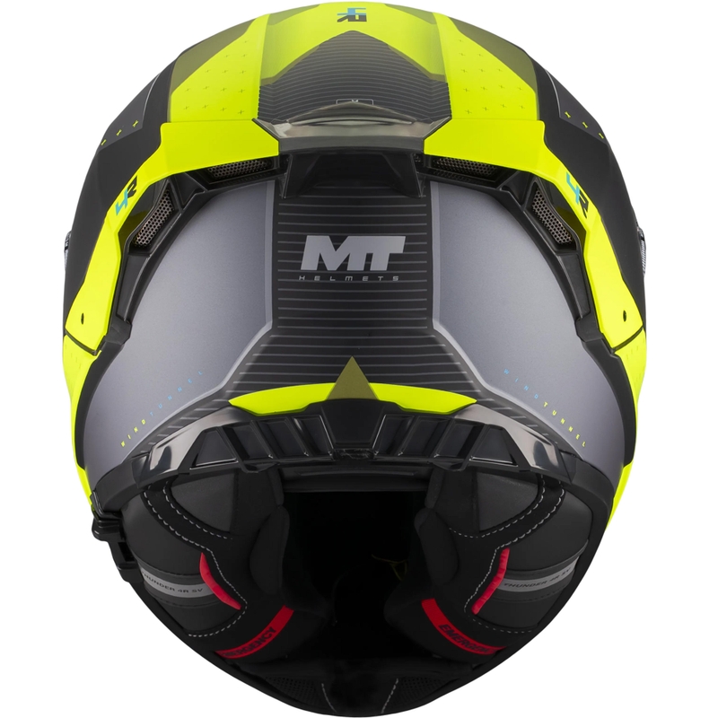 Kask motocyklowy integralny MT Thunder 4 R SV Wind Tunnel B3 czarno-szaro-fluo-żółty