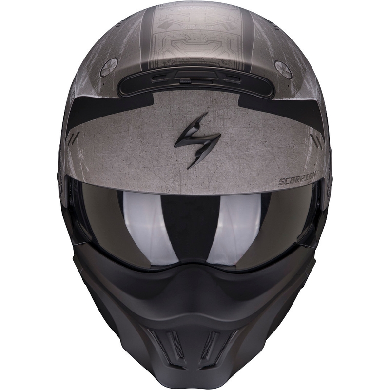 Kask motocyklowy Scorpion EXO-COMBAT EVO Incursion srebrno-czarny
