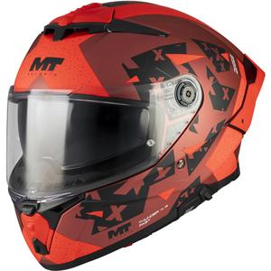 Kask motocyklowy integralny MT Thunder 4 R SV Fast C5 matowy czarno-szaro-czerwony