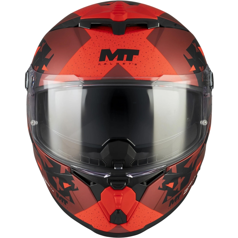 Kask motocyklowy integralny MT Thunder 4 R SV Fast C5 matowy czarno-szaro-czerwony