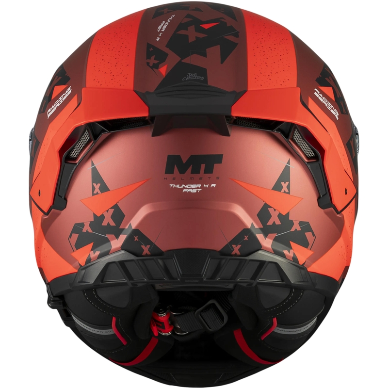 Kask motocyklowy integralny MT Thunder 4 R SV Fast C5 matowy czarno-szaro-czerwony