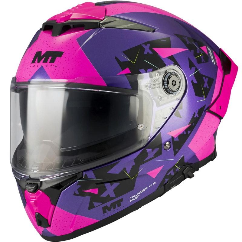 Kask motocyklowy integralny MT Thunder 4 R SV Fast C8 fioletowo-różowo-czarny