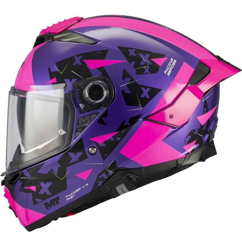 Kask motocyklowy integralny MT Thunder 4 R SV Fast C8 fioletowo-różowo-czarny