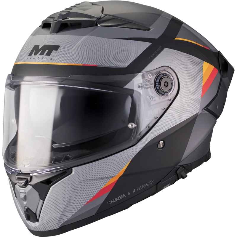 Kask motocyklowy integralny MT Thunder 4 R SV Highway B5 matowy szaro-czarny