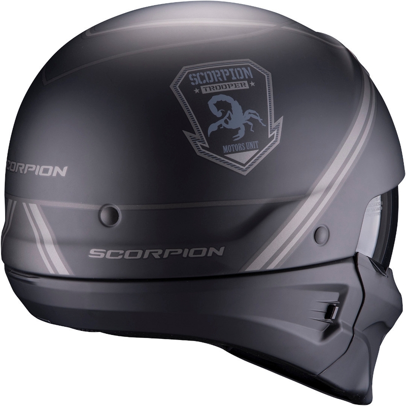 Kask motocyklowy Scorpion EXO-COMBAT EVO Unborn czarno-srebrny