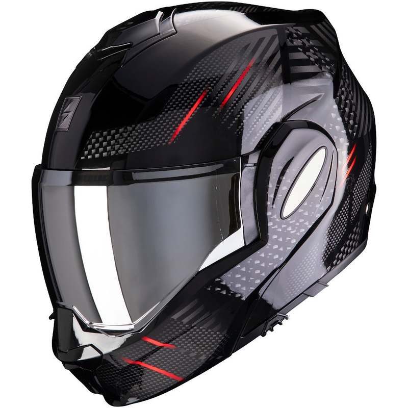 Kask z podnoszoną szczęką Scorpion EXO-TECH Pulse czarno-czerwony