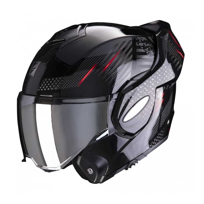 Kask z podnoszoną szczęką Scorpion EXO-TECH Pulse czarno-czerwony