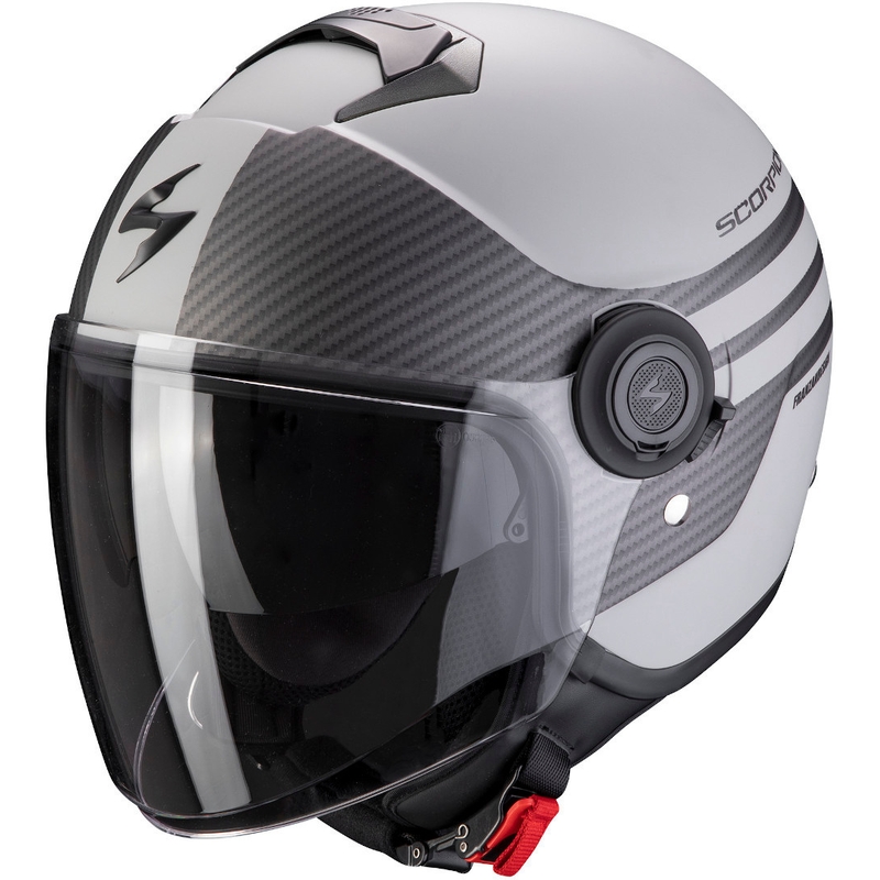 Otwarty kask motocyklowy Scorpion EXO-CITY Moda szaro-czarny wyprzedaż