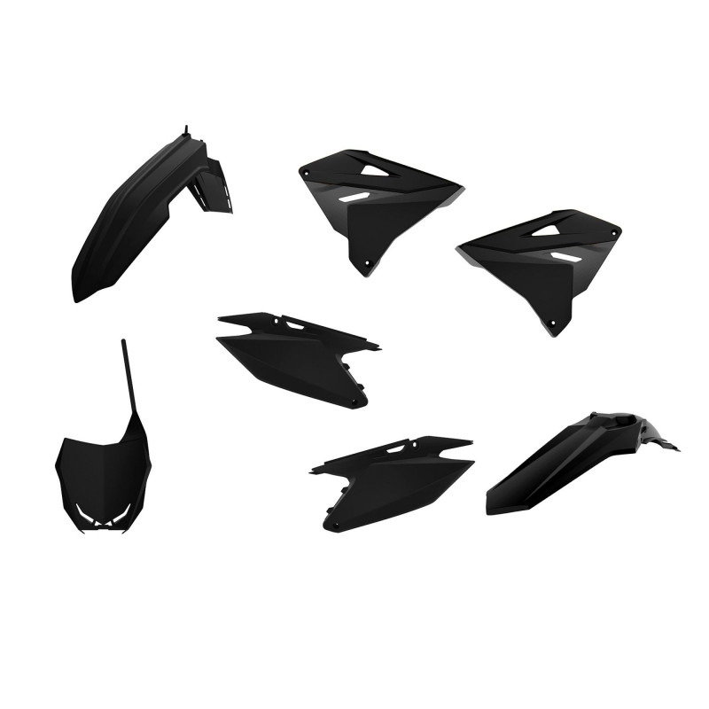 Plastic body kit POLISPORT black for SUZUKI RM 125 2001-2008, SUZUKI RM 250 2001-2008