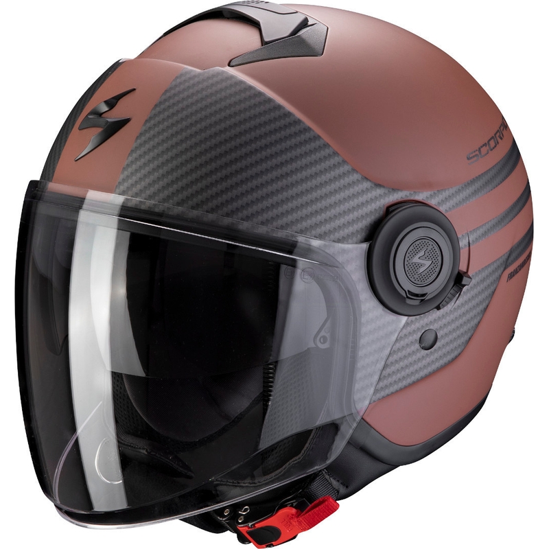 Otwarty kask motocyklowy Scorpion EXO-CITY Moda brązowo-czarny wyprzedaż