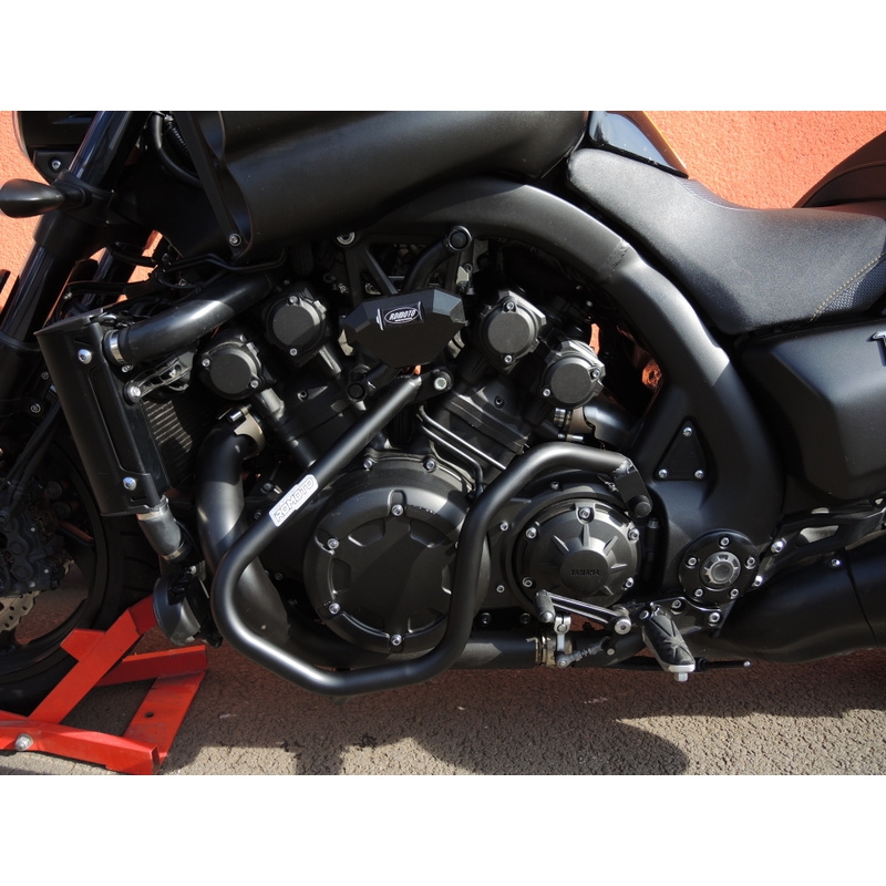 Engine guards RDMOTO matt black upper + lower for YAMAHA V-Max 1700 2009-2014