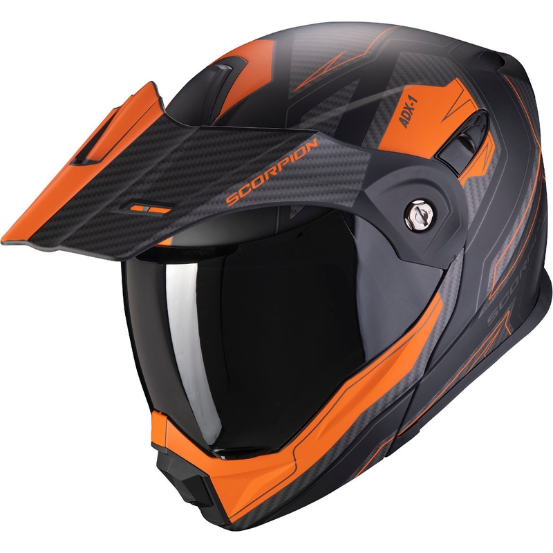 Szczękowy enduro kask Scorpion ADX-1 Tucson czarno-pomarańczowy wyprzedaż
