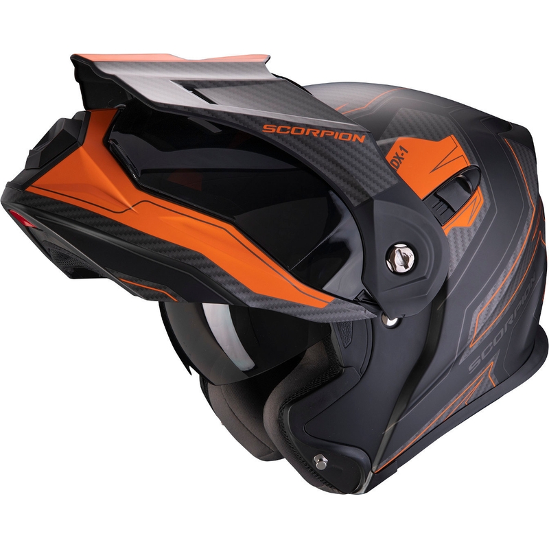 Szczękowy enduro kask Scorpion ADX-1 Tucson czarno-pomarańczowy wyprzedaż