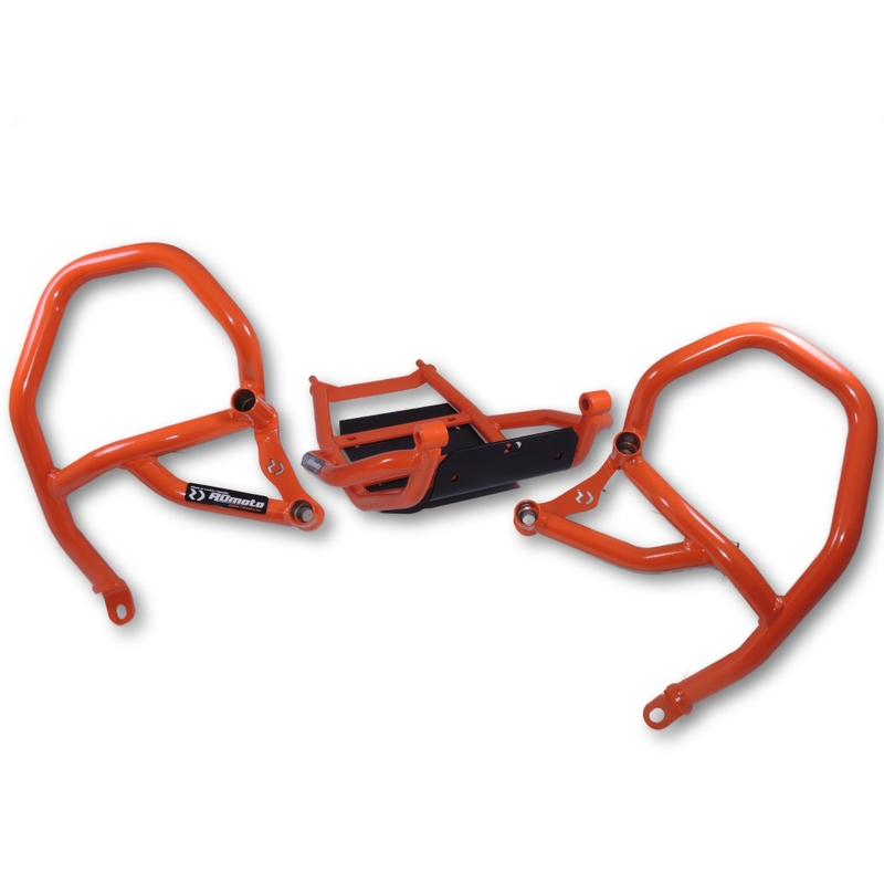 Engine guards RDMOTO orange upper + lower