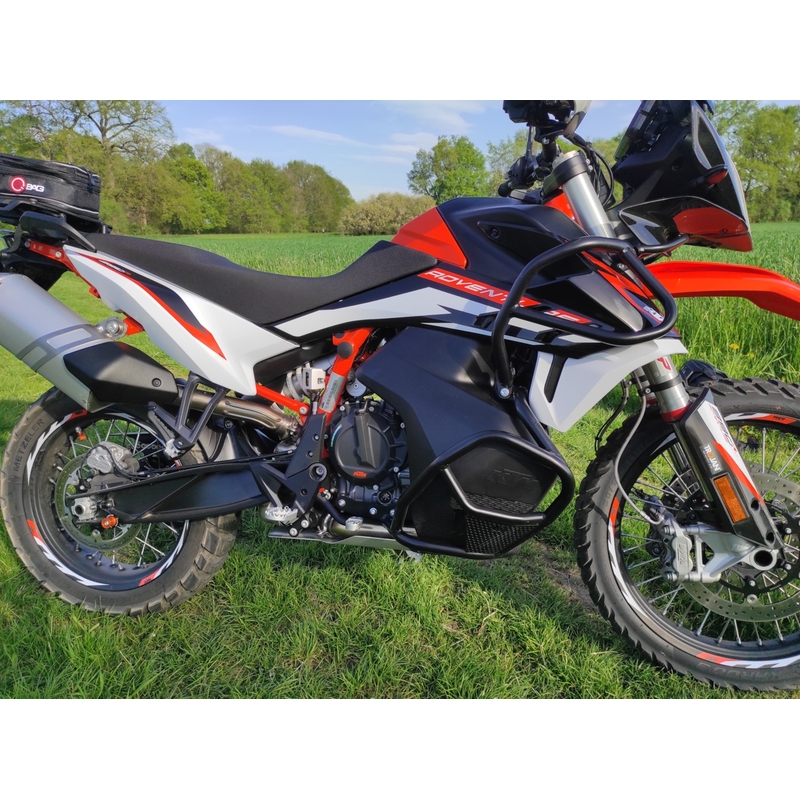 Engine guards RDMOTO matt black upper + lower for KTM Adventure 790 / R 2019-2020, KTM Adventure 890 /R/L 2021-2022