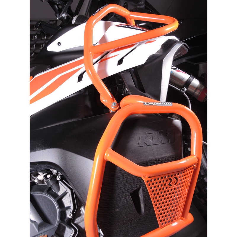 Engine guards RDMOTO orange upper + lower