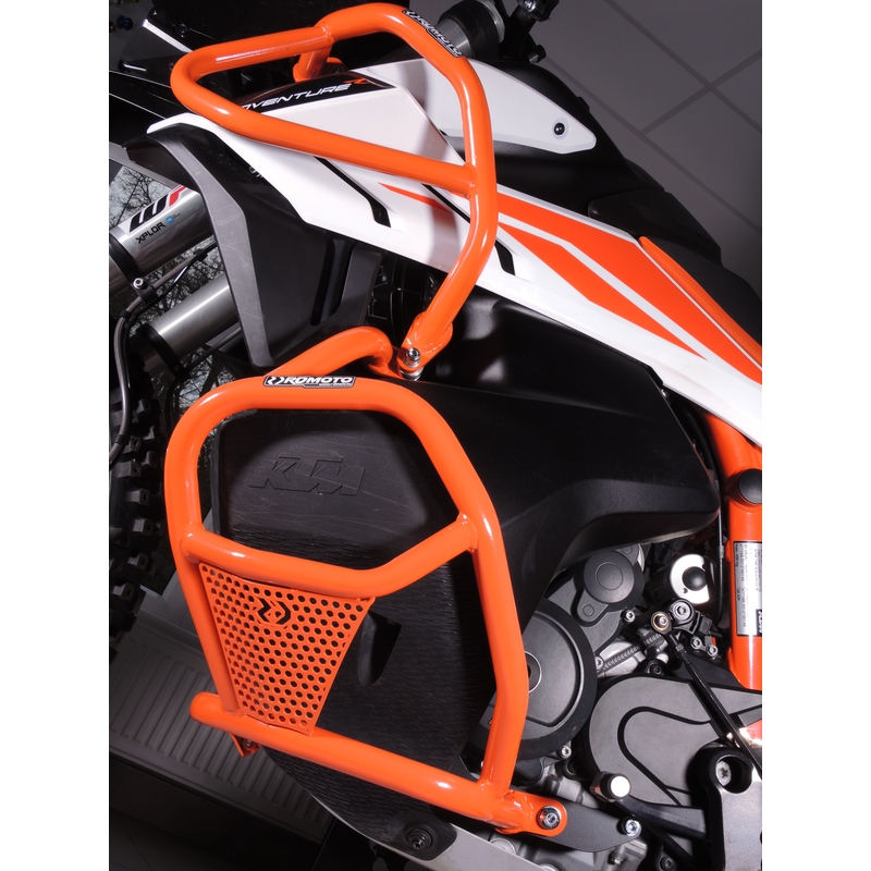 Engine guards RDMOTO orange upper + lower