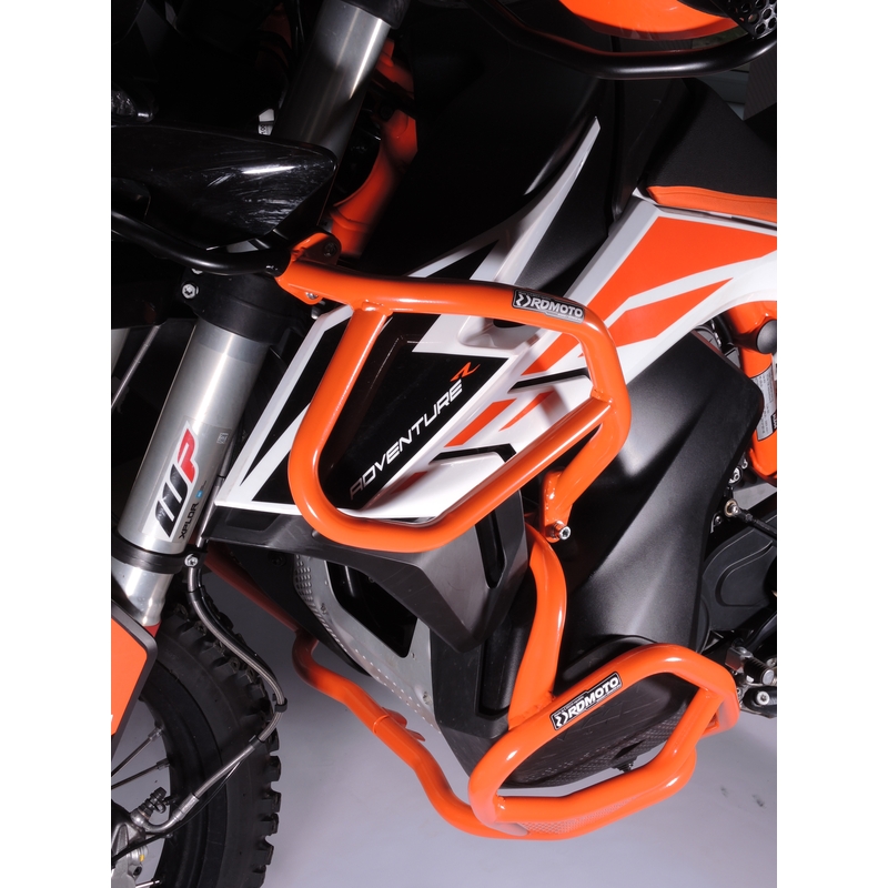 Engine guards RDMOTO orange upper + lower